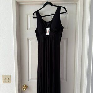 New Karen Kane Black Maxi Dress Size Medium Made in USA